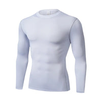 White Long-Sleeve Compression Shirt